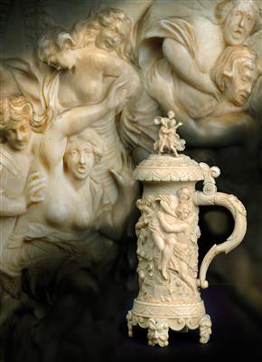 Ivory Tankard, - Oggetti d'arte (mobili, sculture, Vetri e porcellane)