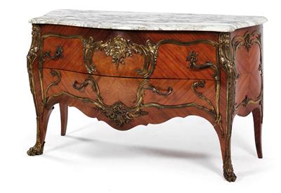 Imposing salon chest of drawers in Louis XV style, - Works of Art (Furniture, Sculpture, Glass and porcelain)