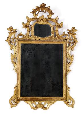 Italian Baroque wall mirror, - Starožitnosti (Nábytek, Sochařská díla, Sklo, Porcelán)