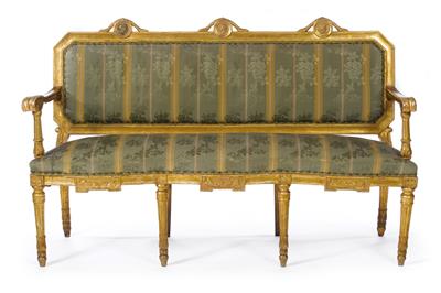 Klassizistische Sitzbank, - Antiquitäten (Möbel, Skulpturen, Glas und Porzellan)