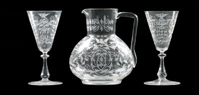 Parts of a Lobmeyr drinking service, - Works of Art (Furniture, Sculpture, Glass and porcelain)