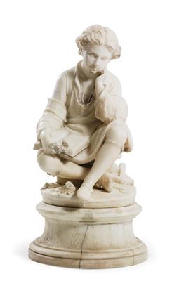 Marble sculpture "The enamoured shoemaker", - Works of Art (Furniture, Sculpture, Glass and porcelain)