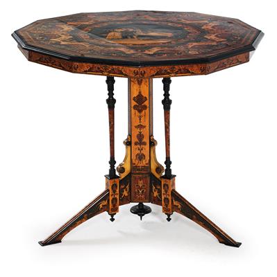Top quality Italian marquetry table, - Works of Art (Furniture, Sculpture, Glass and porcelain)