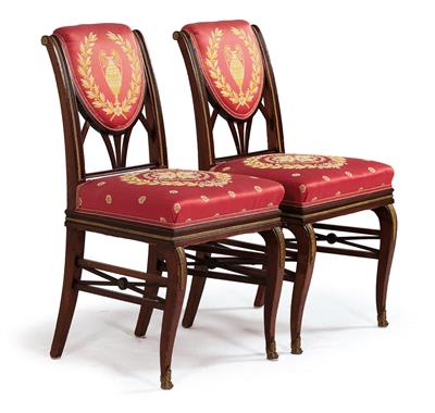 Pair of Neo-Classical revival chairs, - Works of Art (Furniture, Sculpture, Glass and porcelain)
