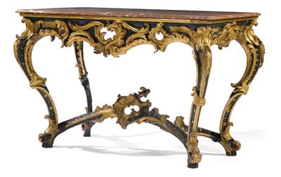 Pair of Italian console tables, - Works of Art (Furniture, Sculpture, Glass and porcelain)
