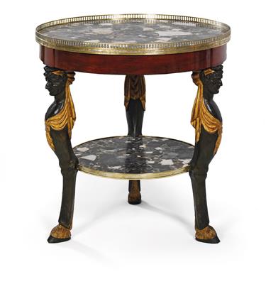 Round Neo-Classical table, - Oggetti d'arte (mobili, sculture, Vetri e porcellane)