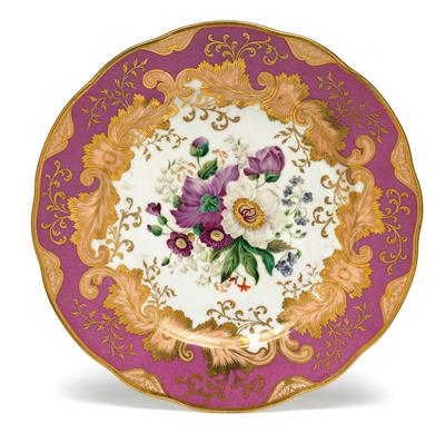 Russian flower plate, - Starožitnosti (Nábytek, Sochařská díla, Sklo, Porcelán)