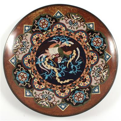 Cloisonné-Teller, - Starožitnosti, Obrazy