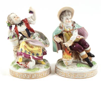 Jahreszeitfigur Herbst und Winter, - Starožitnosti, Obrazy