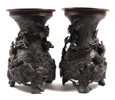 Zwei Bronze-Vasen - Antiquitäten & Bilder - Schwerpunkt: Grafiken, Zeichnungen und Aquarelle - 20. & 19. Jahrhundert