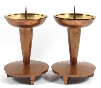 1 Paar Kerzenständer, - Winter-Auktion (Antiquitäten, Bilder, Möbel, Teppiche, Design)