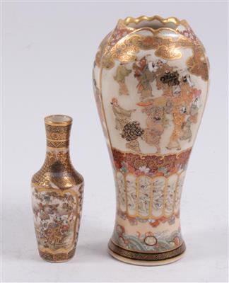 1 Satsuma Vase, 1 MiniaturSatsuma Vase, - Starožitnosti, Obrazy