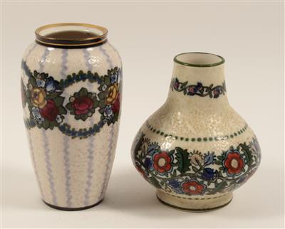 2 kleine Jugendstil-Vasen, - Antiquariato e Dipinti