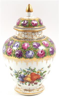 Deckelvase, - Antiques and Paintings