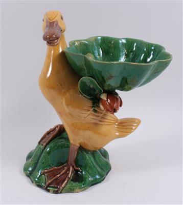 Ente mit Schale, - Winter-Auktion (Antiquitäten, Bilder, Möbel, Teppiche, Design)