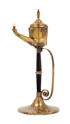 Jugendstil-Öllampe, - Winter-Auktion (Antiquitäten, Bilder, Möbel, Teppiche, Design)