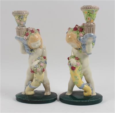 Paar Leuchterputten, - Winter-Auktion (Antiquitäten, Bilder, Möbel, Teppiche, Design)
