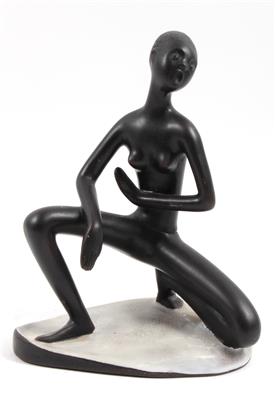 Schwarzafrikanerin, - Winter-Auktion (Antiquitäten, Bilder, Möbel, Teppiche, Design)