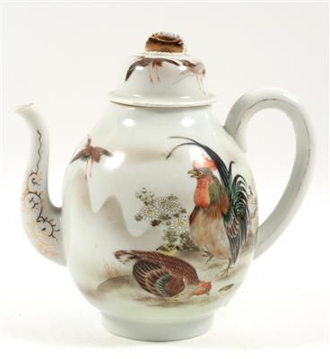 Teekanne mit Deckel, - Winter-Auktion (Antiquitäten, Bilder, Möbel, Teppiche, Design)