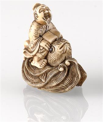 Netsuke des Kinko Sennin, - Antiquariato e Dipinti