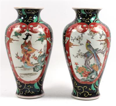 1 Paar Vasen, - Antiquitäten & Bilder