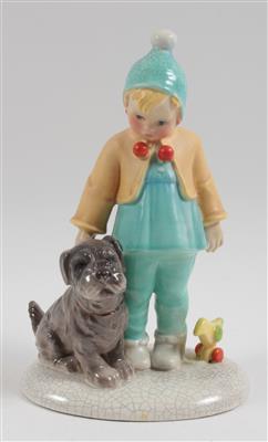 Mädchen mit Hund und Spielzeug, - Antiques and Paintings