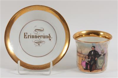 Tasse mit wohl ergänzter Untertasse, - Antiques and Paintings