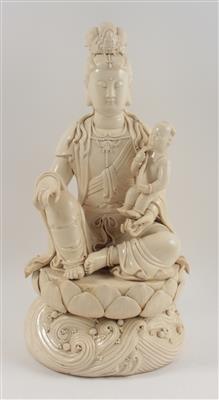 Guanyin mit Kind, - Antiques and Paintings