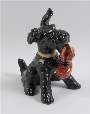 Terrier mit Schuh, - Antiquariato e Dipinti