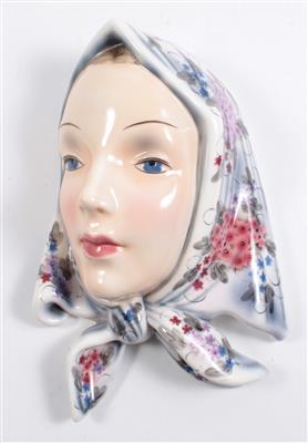 Frauenkopf mit Kopftuch, - Antiquariato e Dipinti