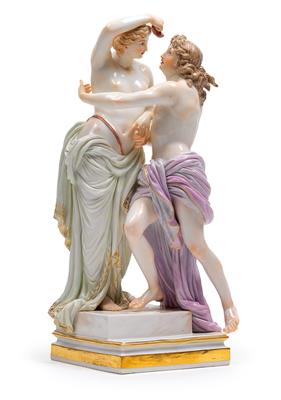 ‘Hero and Leander’ embracing one another, - Works of Art (Furniture, Sculptures, Glass, Porcelain)