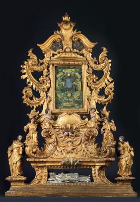 Baroque house altar, - Works of Art (Furniture, Sculptures, Glass,  Porcelain) 2015/04/22 - Estimate: EUR 6,000 to EUR 7,000 - Dorotheum