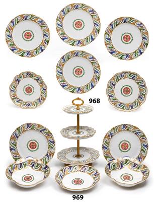 Dessert plates and dish for Marquis de Durfort, - Oggetti d'arte