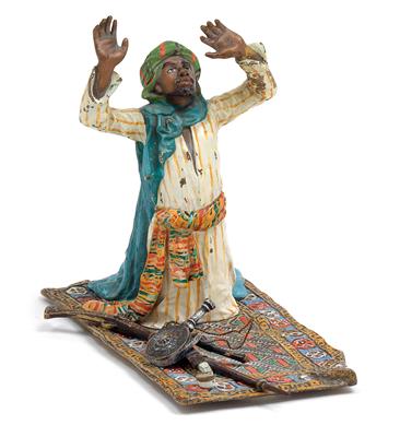 F. X. Bergmann – Praying Bedouin, - Works of Art (Furniture, Sculptures, Glass, Porcelain)