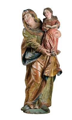 Large Baroque Saint Anne with Mary, - Works of Art (Furniture, Sculptures, Glass, Porcelain)