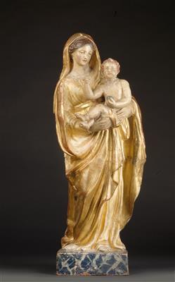 Madonna and child, - Works of Art (Furniture, Sculptures, Glass, Porcelain)