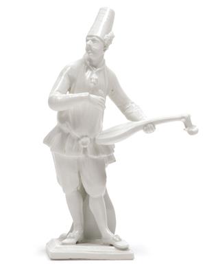 Pulcinella with a mandolin from the ‘commedia dell'arte’, - Works of Art (Furniture, Sculptures, Glass, Porcelain)