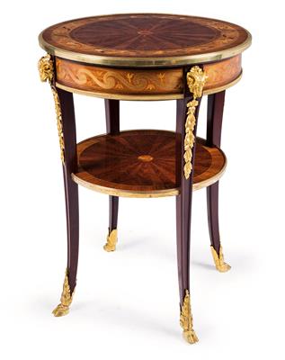 Small round salon table, - Works of Art (Furniture, Sculptures, Glass, Porcelain)