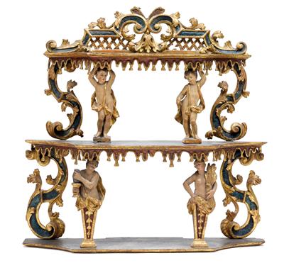 Late-Baroque Etagère, - Works of Art (Furniture, Sculptures, Glass, Porcelain)