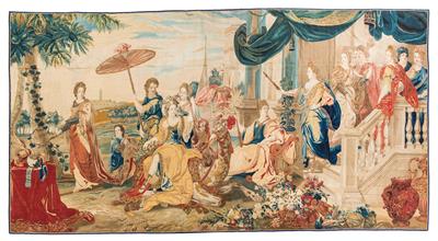 Tapestry, - Works of Art (Furniture, Sculptures, Glass, Porcelain)