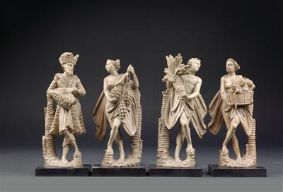 Figures of the four seasons, - Works of Art (Furniture, Sculptures, Glass, Porcelain)