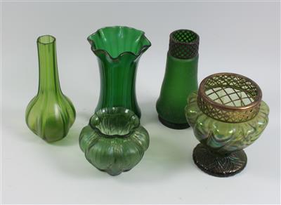 Fünf diverse Vasen, - Antiquitäten & Bilder