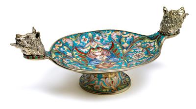 Russische Cloisonné Schale, - Antiques and Paintings