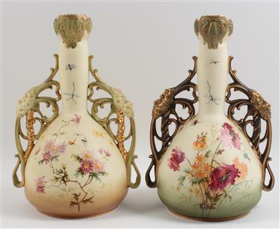 2 Jugendstil-Vasen, - Antiquitäten & Bilder