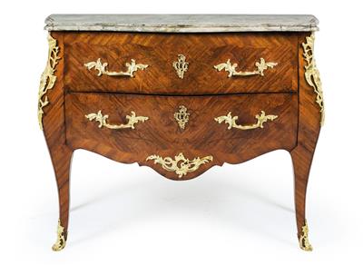Zierliche Salonkommode im Louis XV Stil, - Saisonabschluß-Auktion Bilder Varia, Antiquitäten, Möbel, Teppiche und Design