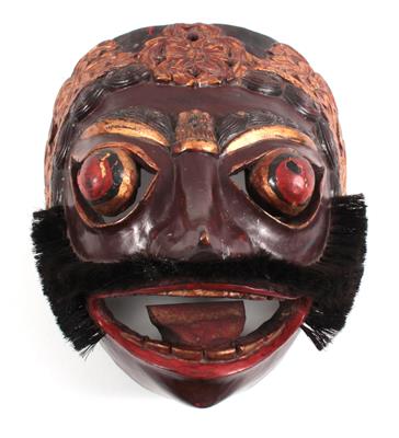 Indonesien, Java, Bali: Eine Maske aus den traditionellen Masken-Spiel 'Wayang Topeng'. - Sommerauktion - Bilder Varia, Antiquitäten, Möbel/ Design