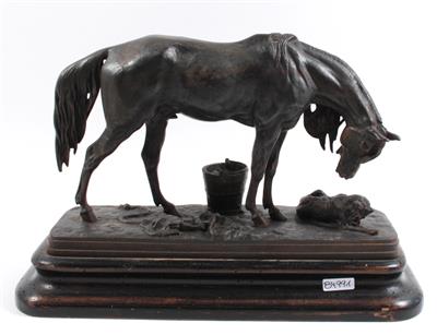 Pferd mit Hund, - Summer-auction