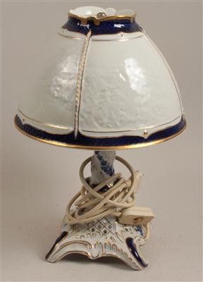 Tischlampe mit LithopanieSchirm, - Sommerauktion - Bilder Varia, Antiquitäten, Möbel/ Design