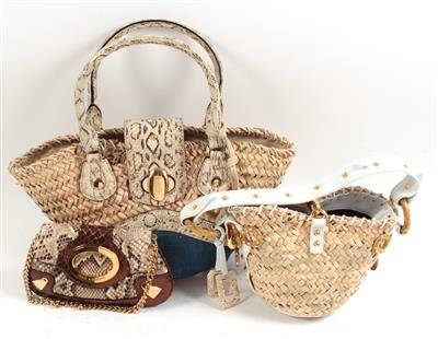 2 Dolce  &  Gabbana Handtaschen, 1 Clutch mit Geldbörse, - Summer-auction