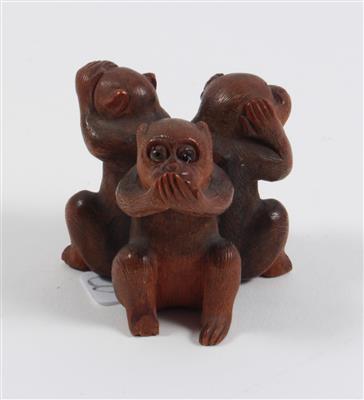 Okimono der drei weisen Affen, - Summer-auction